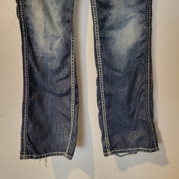 Silver Jeans Women's 28 28/33 Dark Wash Twisted Bootcut Denim - Picture 4 of 11